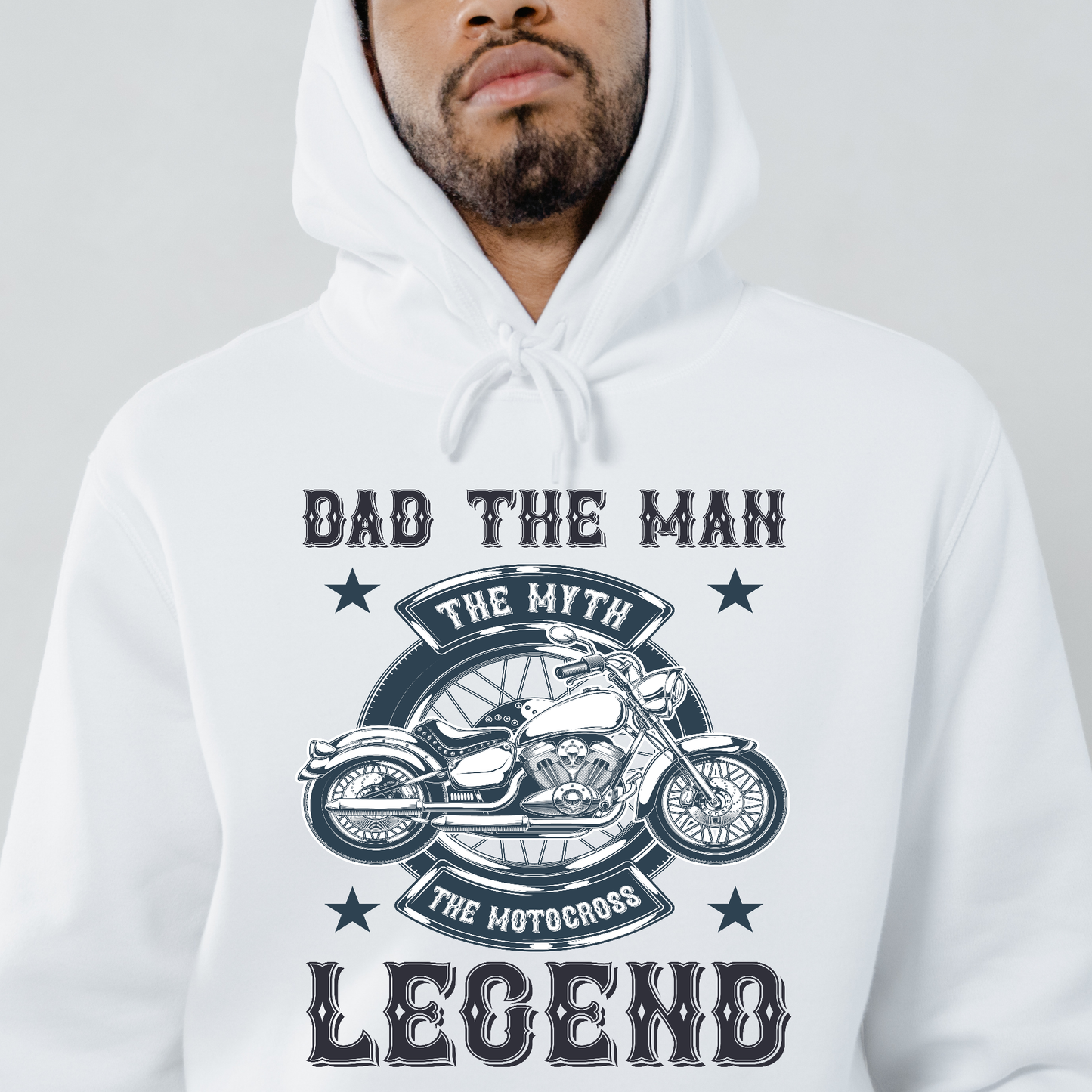 Dad the man they myth the motocross Men's Hoodie - Premium t-shirt from Lees Krazy Teez - Just $39.95! Shop now at Lees Krazy Teez