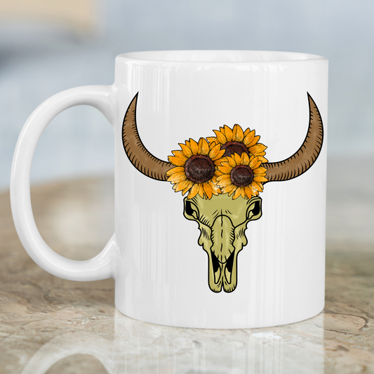 Deer sunflower decor vector art country Mug - Premium mugs from Lees Krazy Teez - Just $24.95! Shop now at Lees Krazy Teez