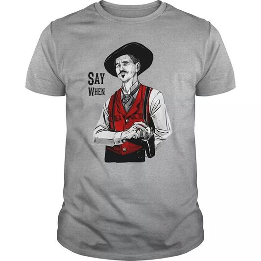 Doc Holiday Say When Tombstone Men's t-shirt - Premium t-shirt from Lees Krazy Teez - Just $19.95! Shop now at Lees Krazy Teez