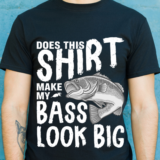 Does this shirt make my bass look big fishing t-shirt - Premium t-shirt from Lees Krazy Teez - Just $19.95! Shop now at Lees Krazy Teez