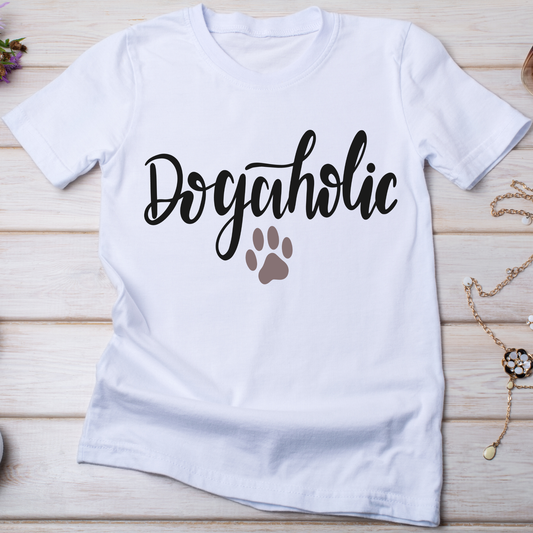 Dogaholic awesome dog animal lover Women's t-shirt - Premium t-shirt from Lees Krazy Teez - Just $19.95! Shop now at Lees Krazy Teez
