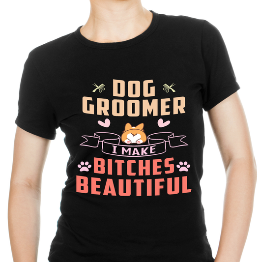 Dog groomer i make bitches beautiful - Premium t-shirt from Lees Krazy Teez - Just $19.95! Shop now at Lees Krazy Teez