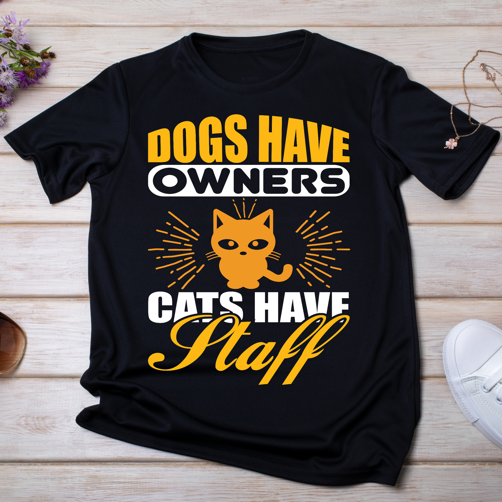 Dogs have owners cats have animal t-shirt - Premium t-shirt from Lees Krazy Teez - Just $19.95! Shop now at Lees Krazy Teez