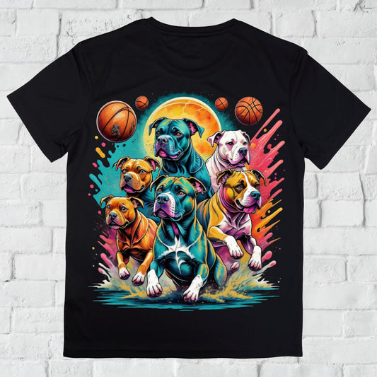 Dogs playing basketball cute awesome Men's t-shirt - Premium t-shirt from Lees Krazy Teez - Just $24.95! Shop now at Lees Krazy Teez