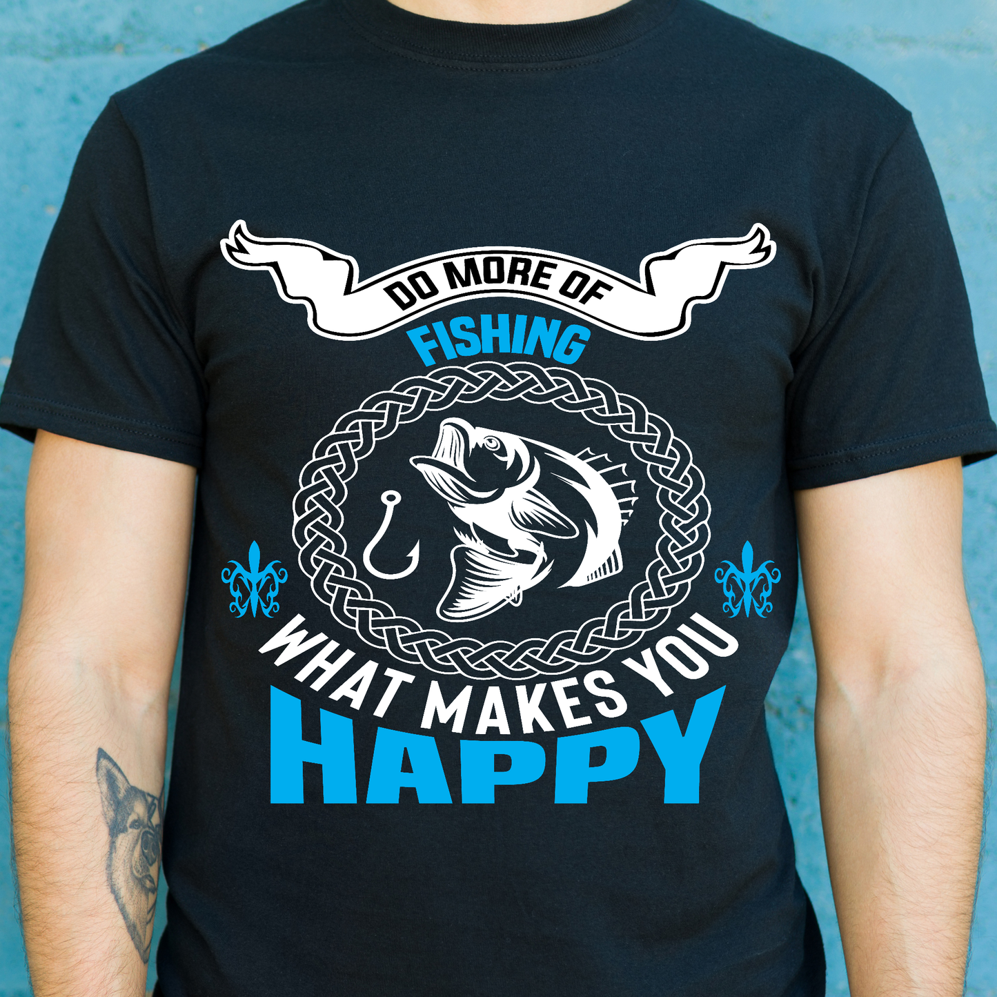 Do more of fishing what makes you happy t-shirt - Premium t-shirt from Lees Krazy Teez - Just $19.95! Shop now at Lees Krazy Teez