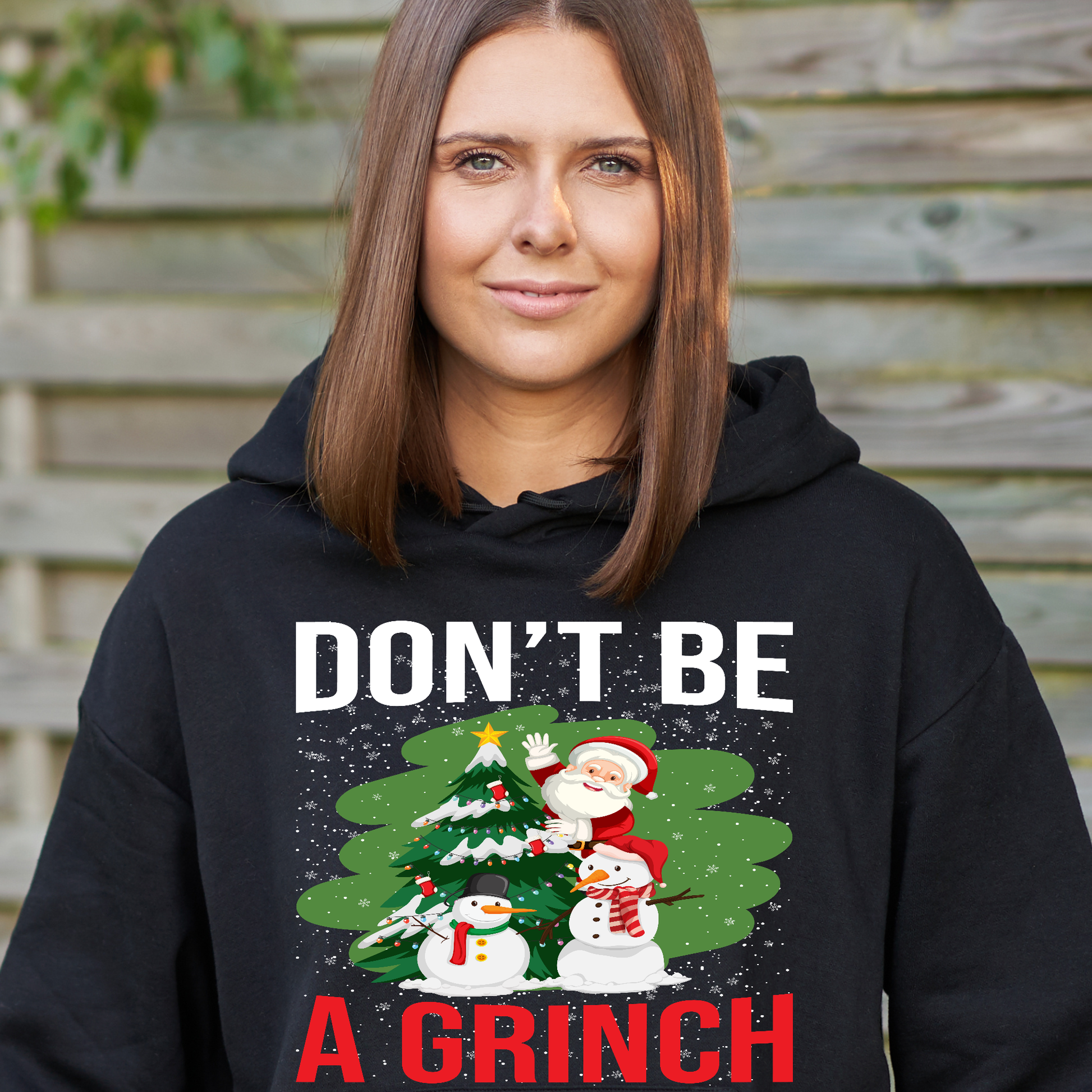 Don't be a grinch Women's Christmas hoodie - Premium t-shirt from Lees Krazy Teez - Just $39.95! Shop now at Lees Krazy Teez