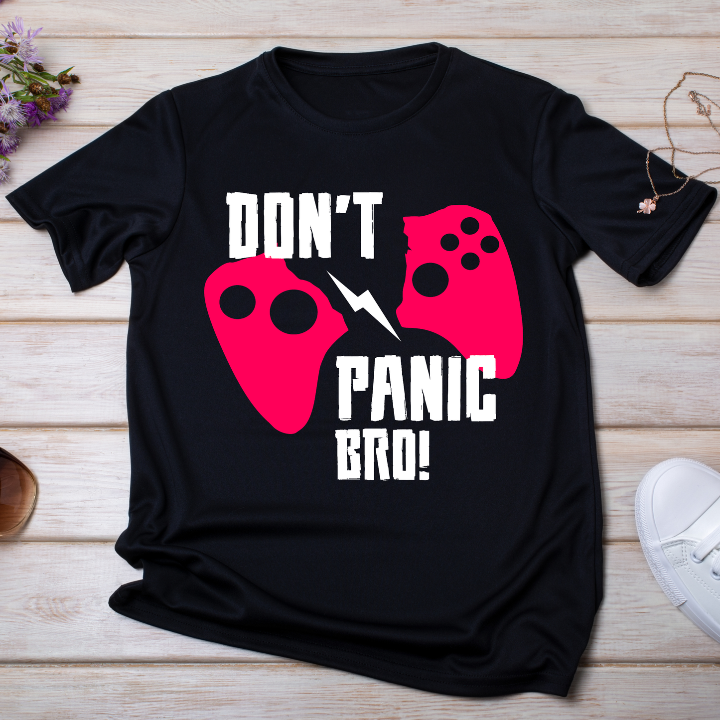 Don't panic bro Women's gamer t-shirt - Premium t-shirt from Lees Krazy Teez - Just $19.95! Shop now at Lees Krazy Teez