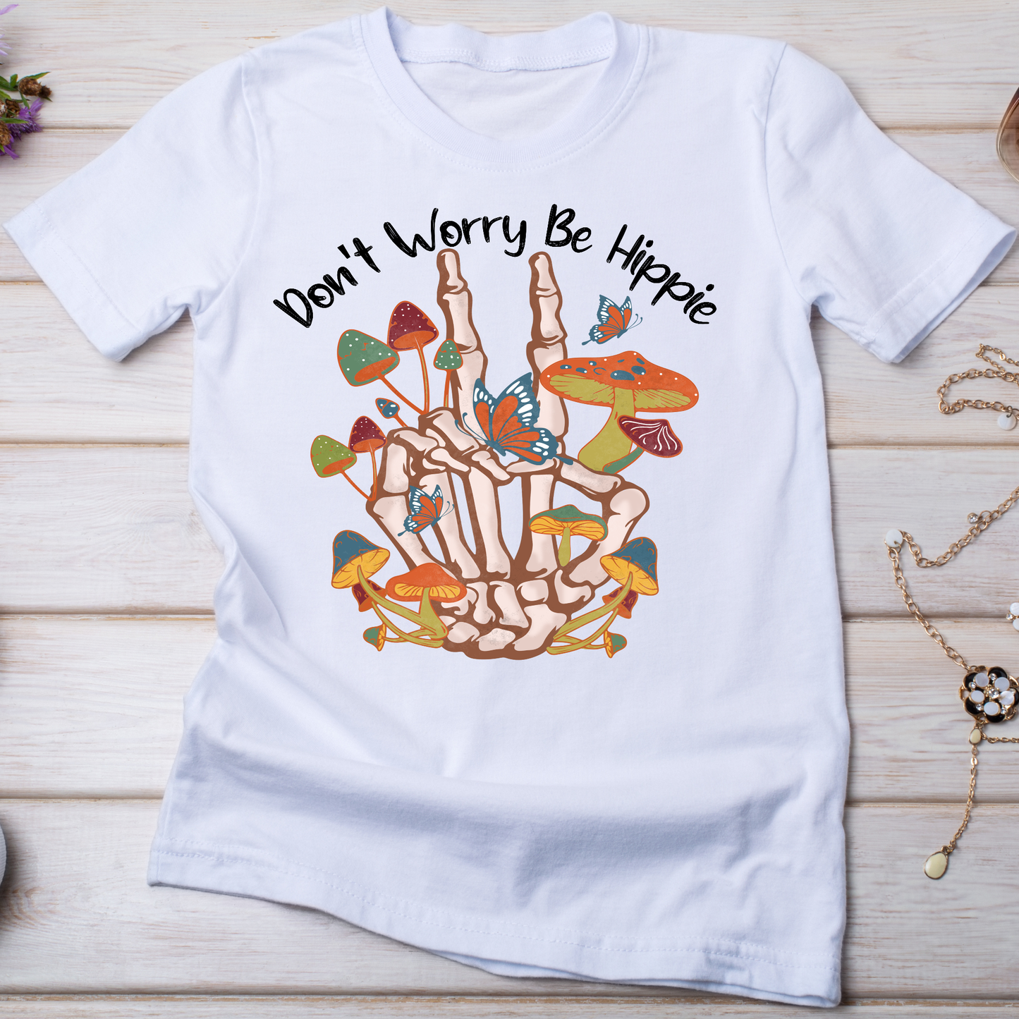 Don't worry be hippie awesome 420 shirt - Women's t-shirt - Premium t-shirt from Lees Krazy Teez - Just $21.95! Shop now at Lees Krazy Teez