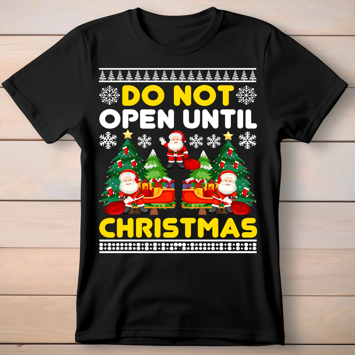 Do not open until Christmas Santa presents t-shirt - Premium t-shirt from Lees Krazy Teez - Just $19.95! Shop now at Lees Krazy Teez