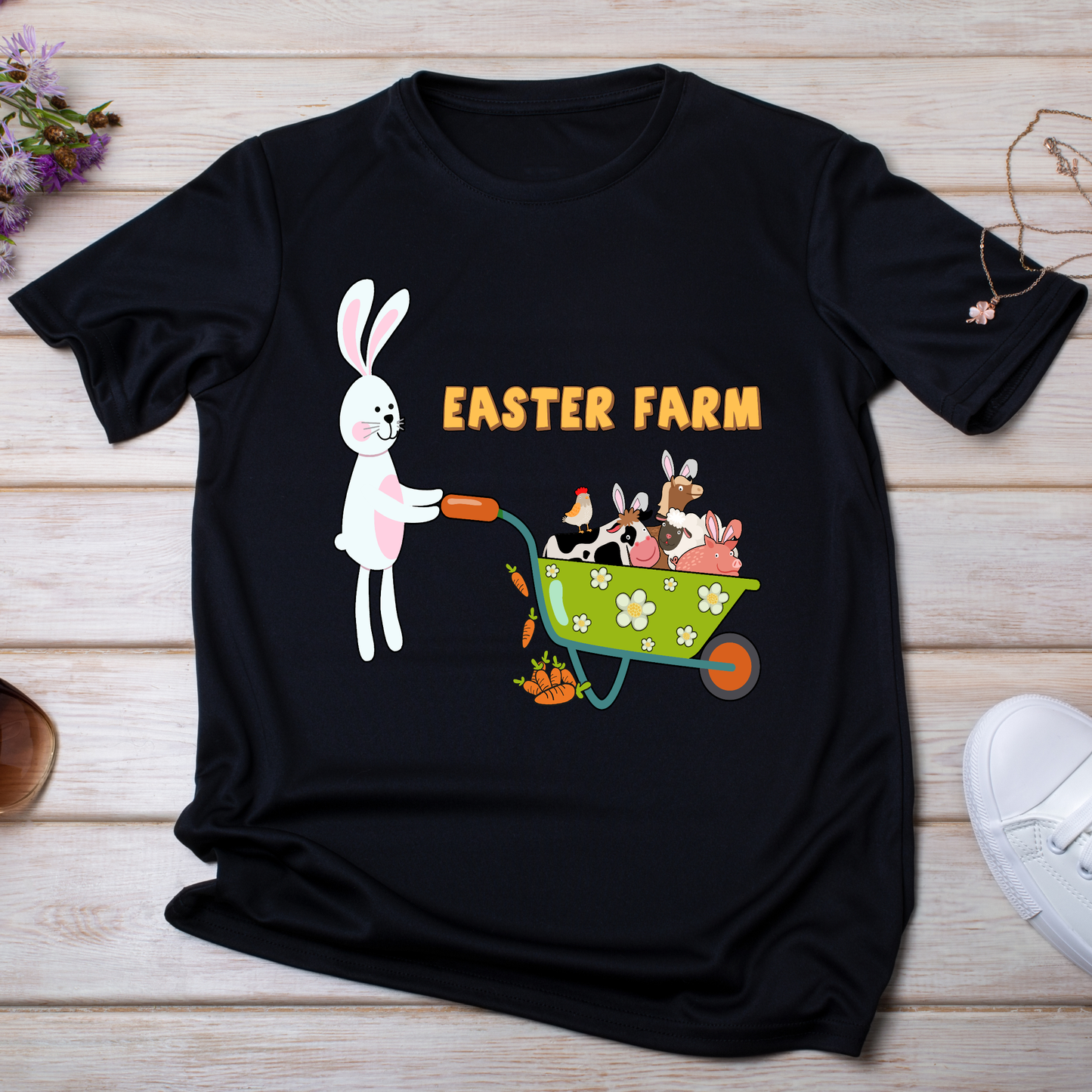 Easter farm funny Women's t-shirt - Premium t-shirt from Lees Krazy Teez - Just $19.95! Shop now at Lees Krazy Teez