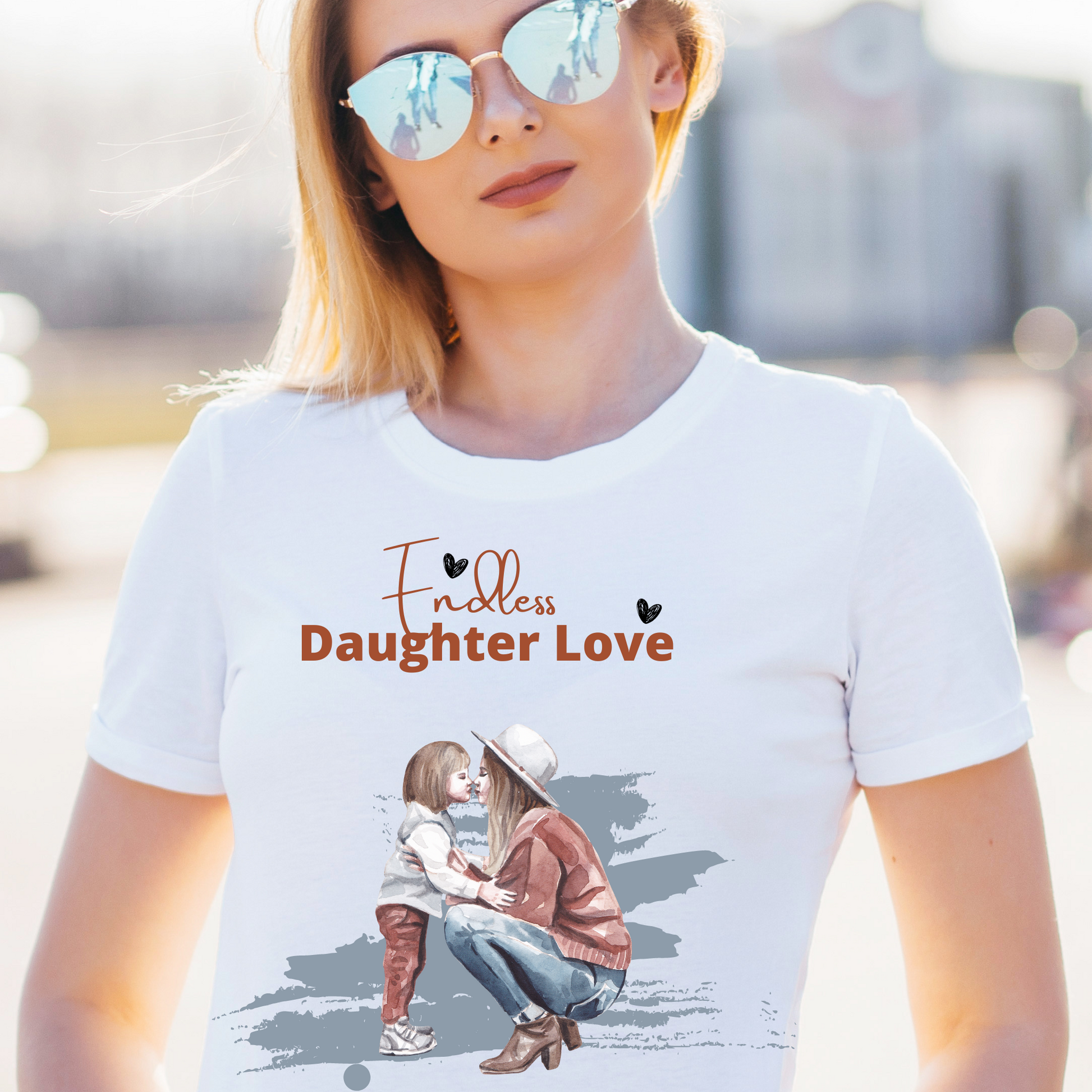 Endless daughter love Mommy Women's t-shirt - Premium t-shirt from Lees Krazy Teez - Just $21.95! Shop now at Lees Krazy Teez