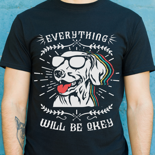 Everything will be okay Men's dog t-shirt - Premium t-shirt from Lees Krazy Teez - Just $19.95! Shop now at Lees Krazy Teez