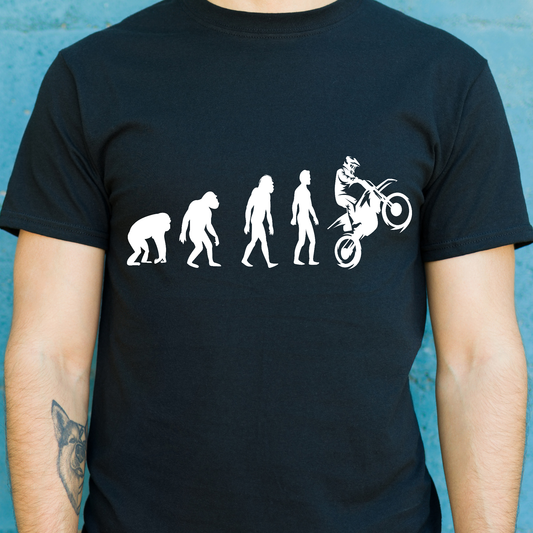 Evolution to biker Men's funny motorcycle t-shirt - Premium t-shirt from Lees Krazy Teez - Just $19.95! Shop now at Lees Krazy Teez