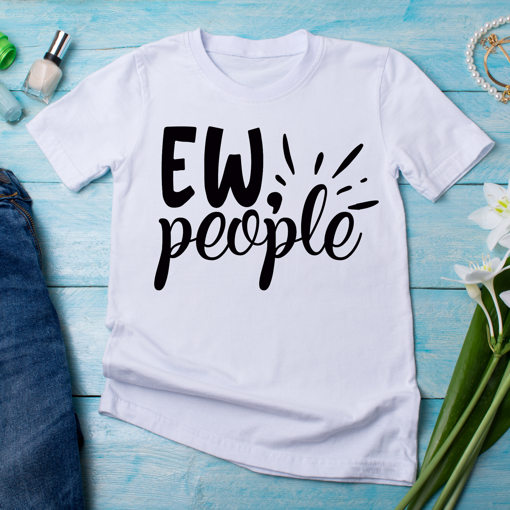 Ew people funny introvert women awesome t-shirt - Premium t-shirt from Lees Krazy Teez - Just $20.95! Shop now at Lees Krazy Teez