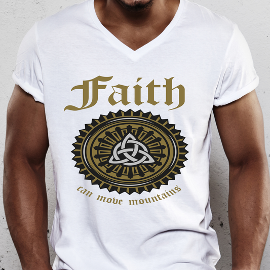Faith can move mountains christian Men's t-shirt - Premium t-shirt from Lees Krazy Teez - Just $19.95! Shop now at Lees Krazy Teez