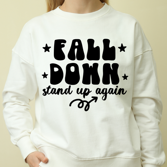 Fall down stand up again Women's hoodie - Premium t-shirt from Lees Krazy Teez - Just $39.95! Shop now at Lees Krazy Teez
