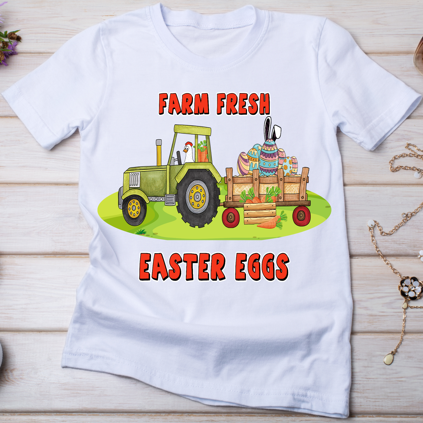 Farm fresh Easter eggs funny Women's t-shirt - Premium t-shirt from Lees Krazy Teez - Just $19.95! Shop now at Lees Krazy Teez