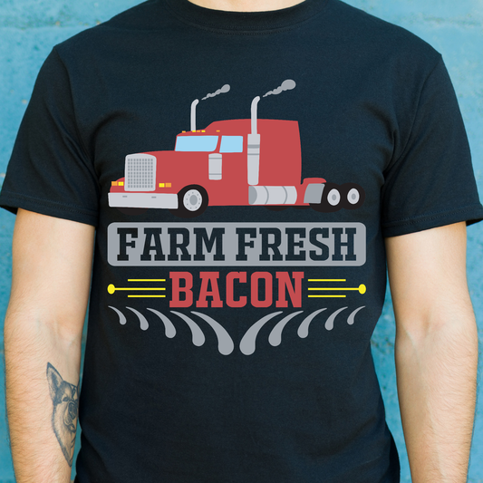 Farm fresh bacon truck driver Men's farm t-shirt - Premium t-shirt from Lees Krazy Teez - Just $19.95! Shop now at Lees Krazy Teez