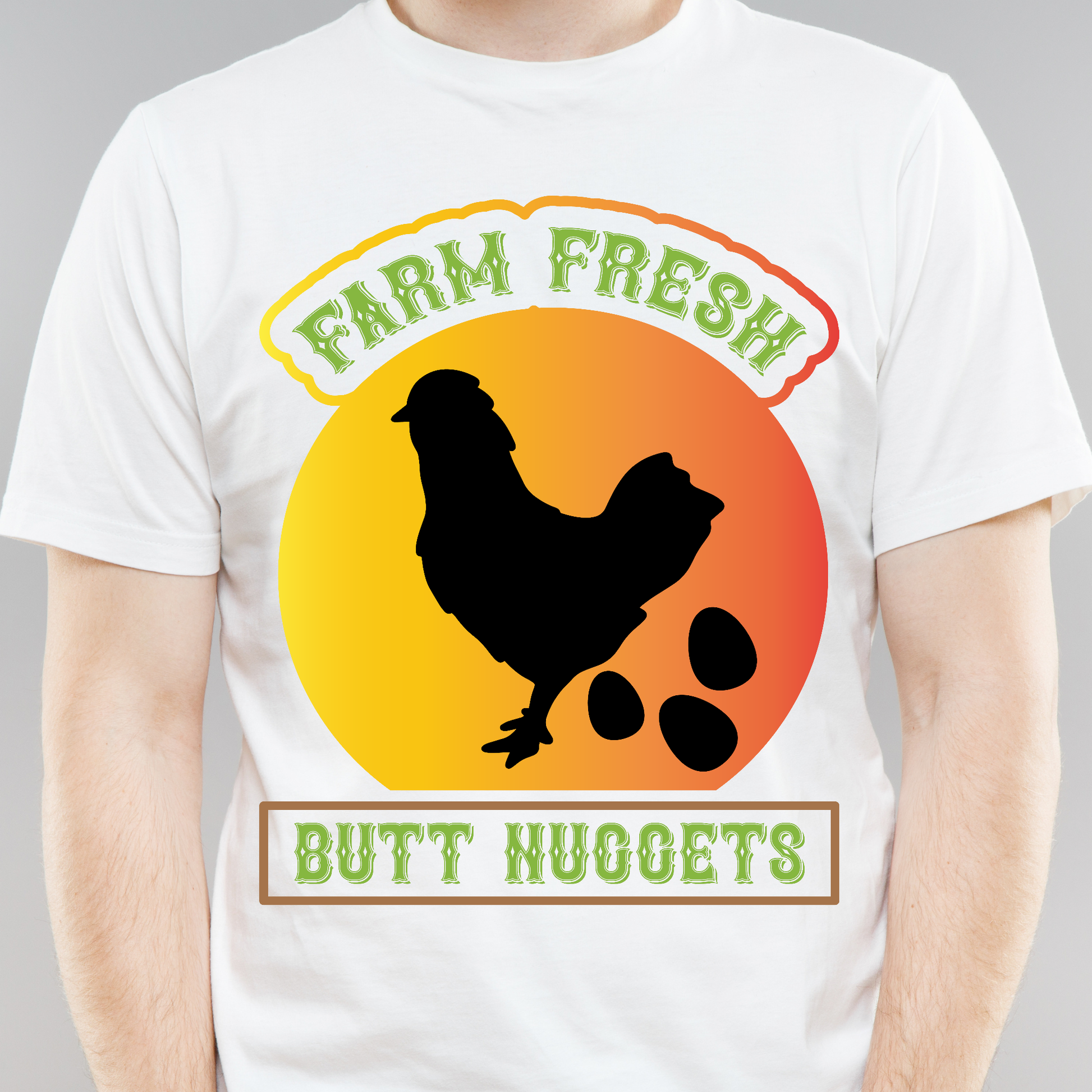 Farm fresh butt nuggets chicken Men's funny t shirt - Premium t-shirt from Lees Krazy Teez - Just $19.95! Shop now at Lees Krazy Teez