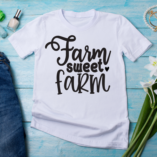 Farm sweet farm ladies tee - Women's funny t-shirt - Premium t-shirt from Lees Krazy Teez - Just $21.95! Shop now at Lees Krazy Teez
