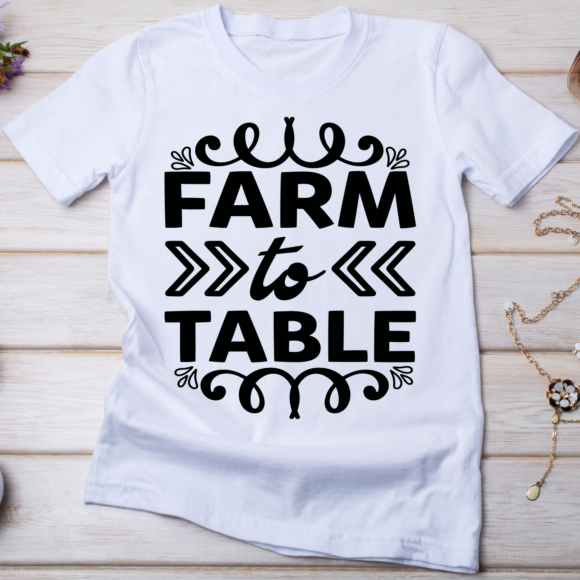 Farm to table Women's farm t-shirt - Premium t-shirt from Lees Krazy Teez - Just $21.95! Shop now at Lees Krazy Teez
