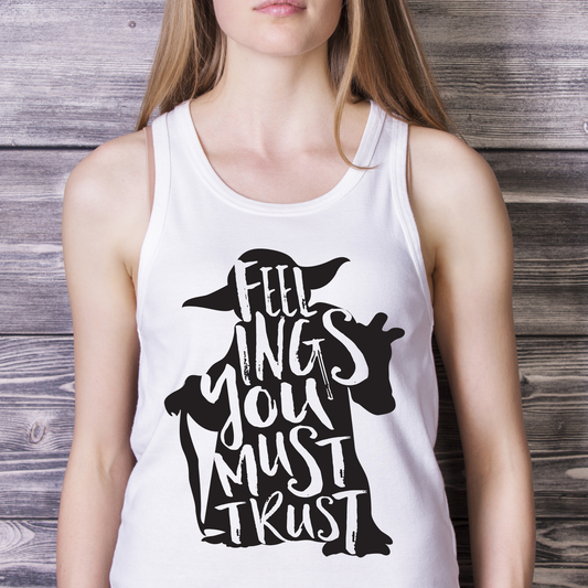 Feelings you must trust Women's tank top - Premium t-shirt from Lees Krazy Teez - Just $19.95! Shop now at Lees Krazy Teez