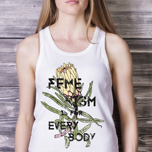 feminism is for every body Women's tank top - Premium t-shirt from Lees Krazy Teez - Just $19.95! Shop now at Lees Krazy Teez