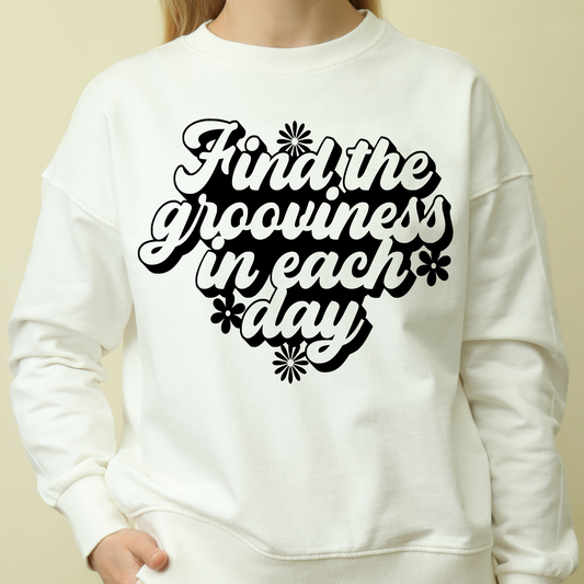Find the grooviness in each day Women's hoodie - Premium t-shirt from Lees Krazy Teez - Just $39.95! Shop now at Lees Krazy Teez