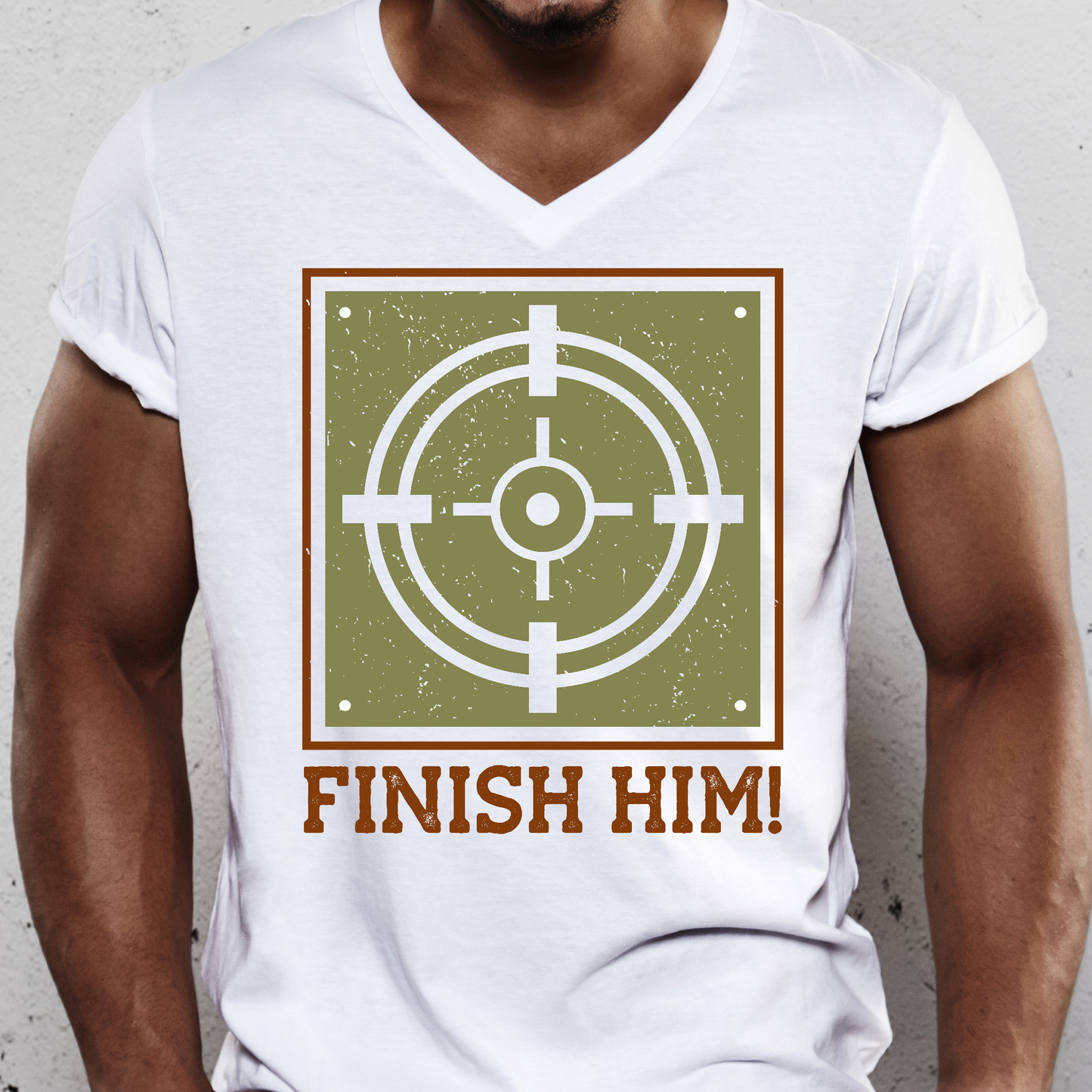 Finish him funny mk parody Men's gamer tshirt - Premium t-shirt from Lees Krazy Teez - Just $19.95! Shop now at Lees Krazy Teez