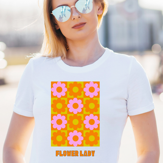 Flower lady modem art design - t shirt for women - Premium t-shirt from Lees Krazy Teez - Just $21.95! Shop now at Lees Krazy Teez