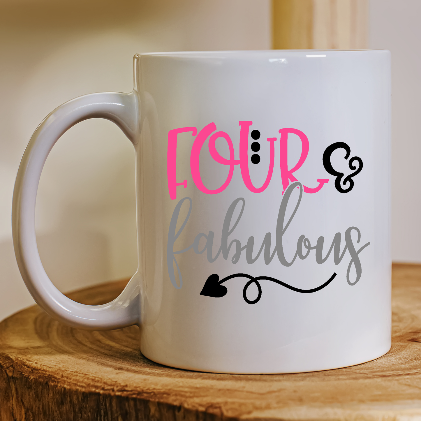 Four and fabulous valentine mug - Premium mugs from Lees Krazy Teez - Just $24.95! Shop now at Lees Krazy Teez