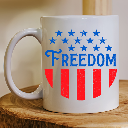 Freedom America flag awesome Mug - Premium mugs from Lees Krazy Teez - Just $24.95! Shop now at Lees Krazy Teez