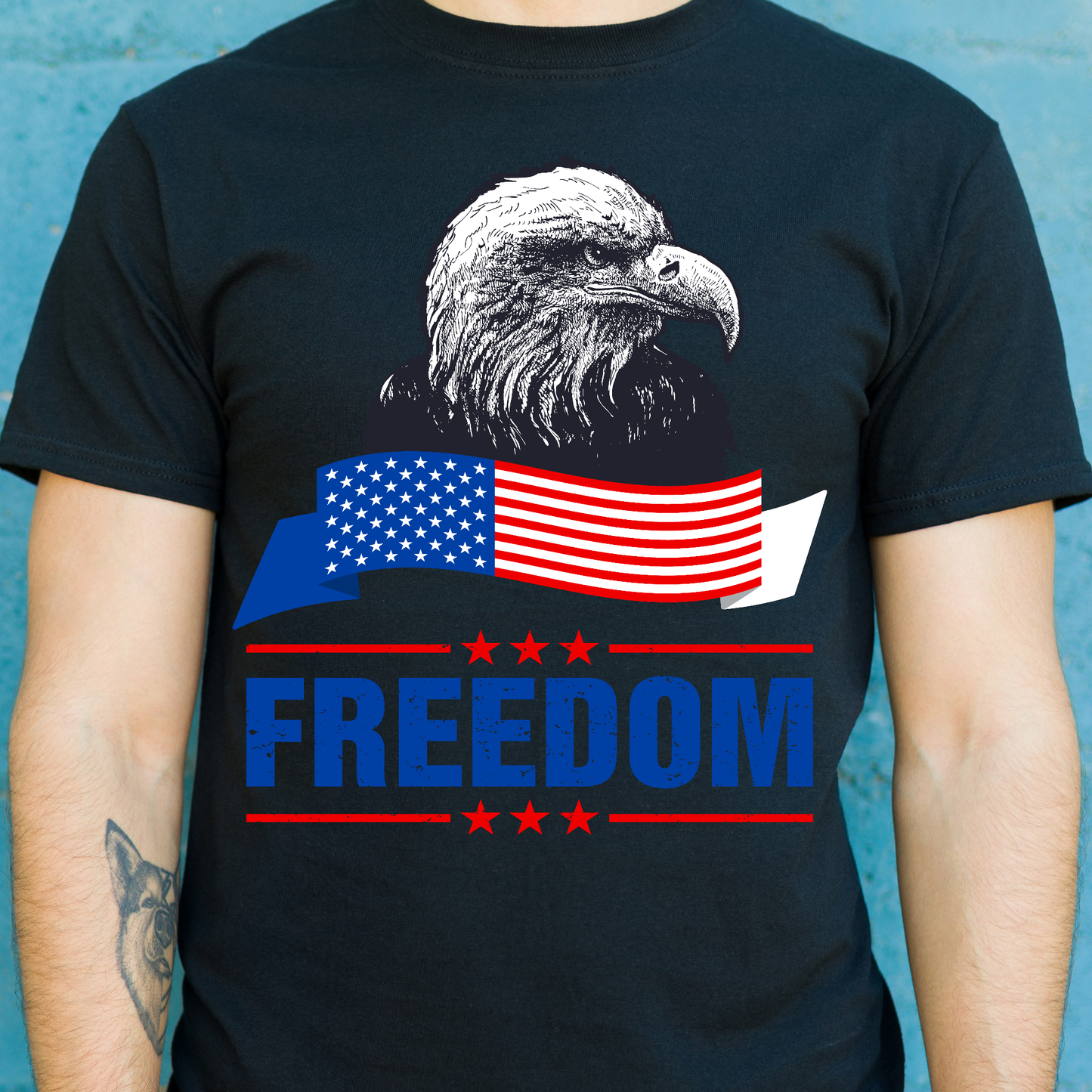 Freedom American eagle 1776 Men's Patriot t-shirt - Premium t-shirt from Lees Krazy Teez - Just $19.95! Shop now at Lees Krazy Teez