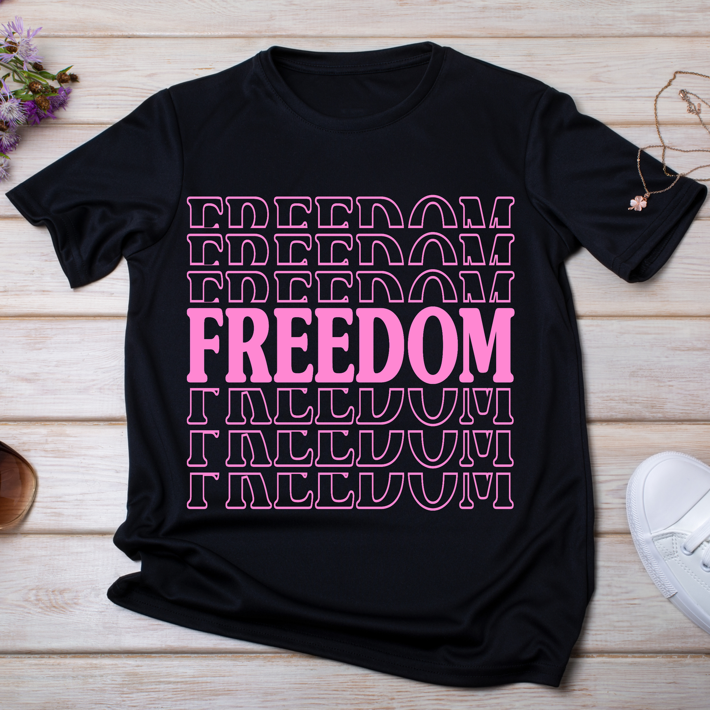 Freedom Freedom 4th of July Patriot T-shirt - Premium t-shirt from Lees Krazy Teez - Just $19.95! Shop now at Lees Krazy Teez
