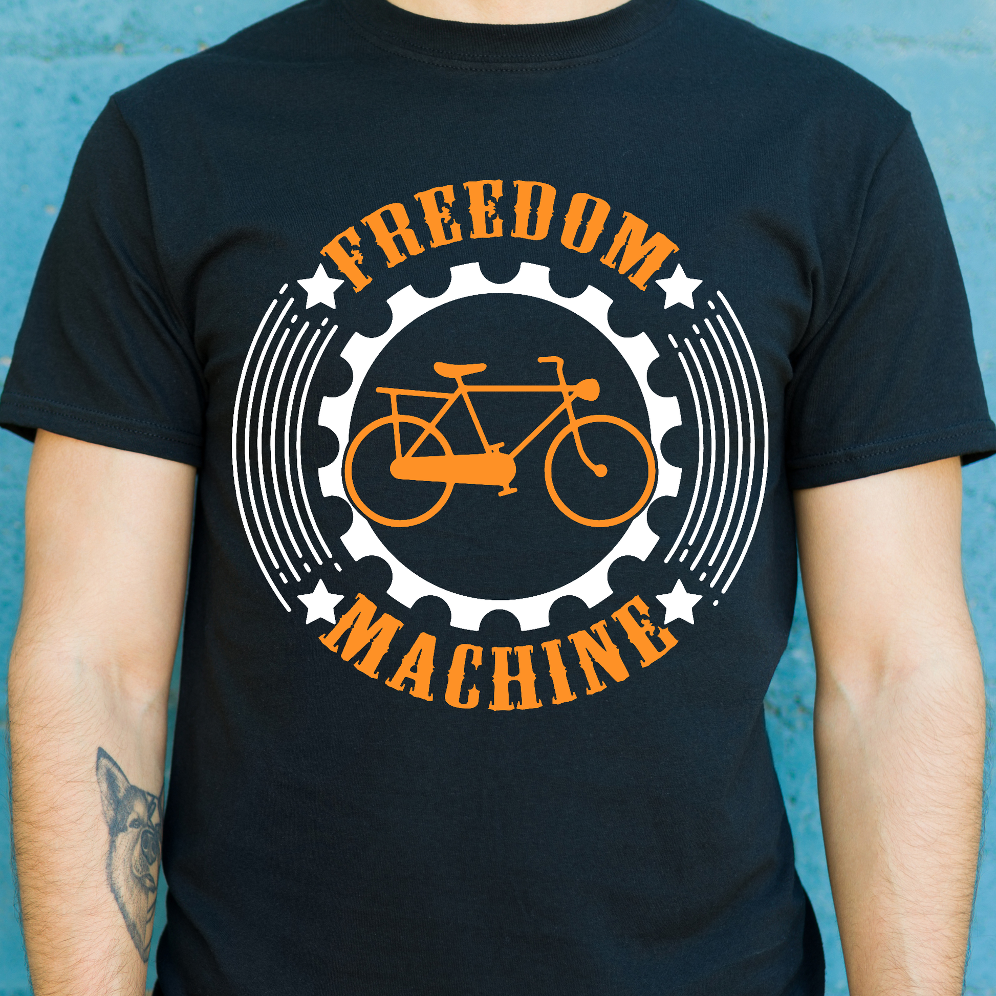 Freedom machine awesome Men's bicycle t-shirt - Premium t-shirt from Lees Krazy Teez - Just $19.95! Shop now at Lees Krazy Teez