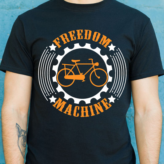 Freedom machine awesome Men's bicycle t-shirt - Premium t-shirt from Lees Krazy Teez - Just $19.95! Shop now at Lees Krazy Teez