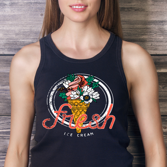 Fresh ice cream weird quotes Women's tank top - Premium t-shirt from Lees Krazy Teez - Just $19.95! Shop now at Lees Krazy Teez