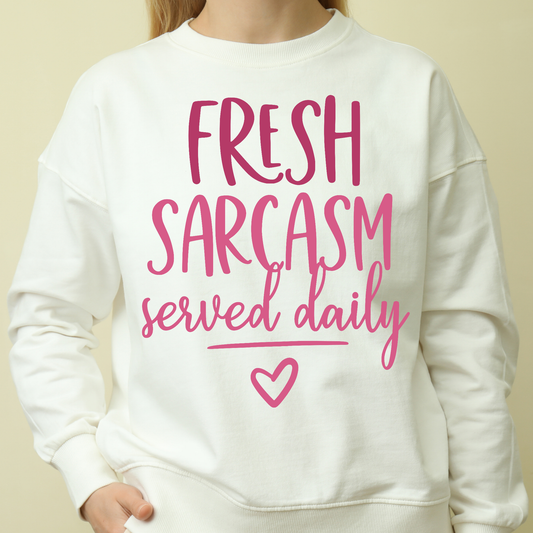 Fresh sarcasm served daily Women's funny hoodie - Premium t-shirt from Lees Krazy Teez - Just $39.95! Shop now at Lees Krazy Teez