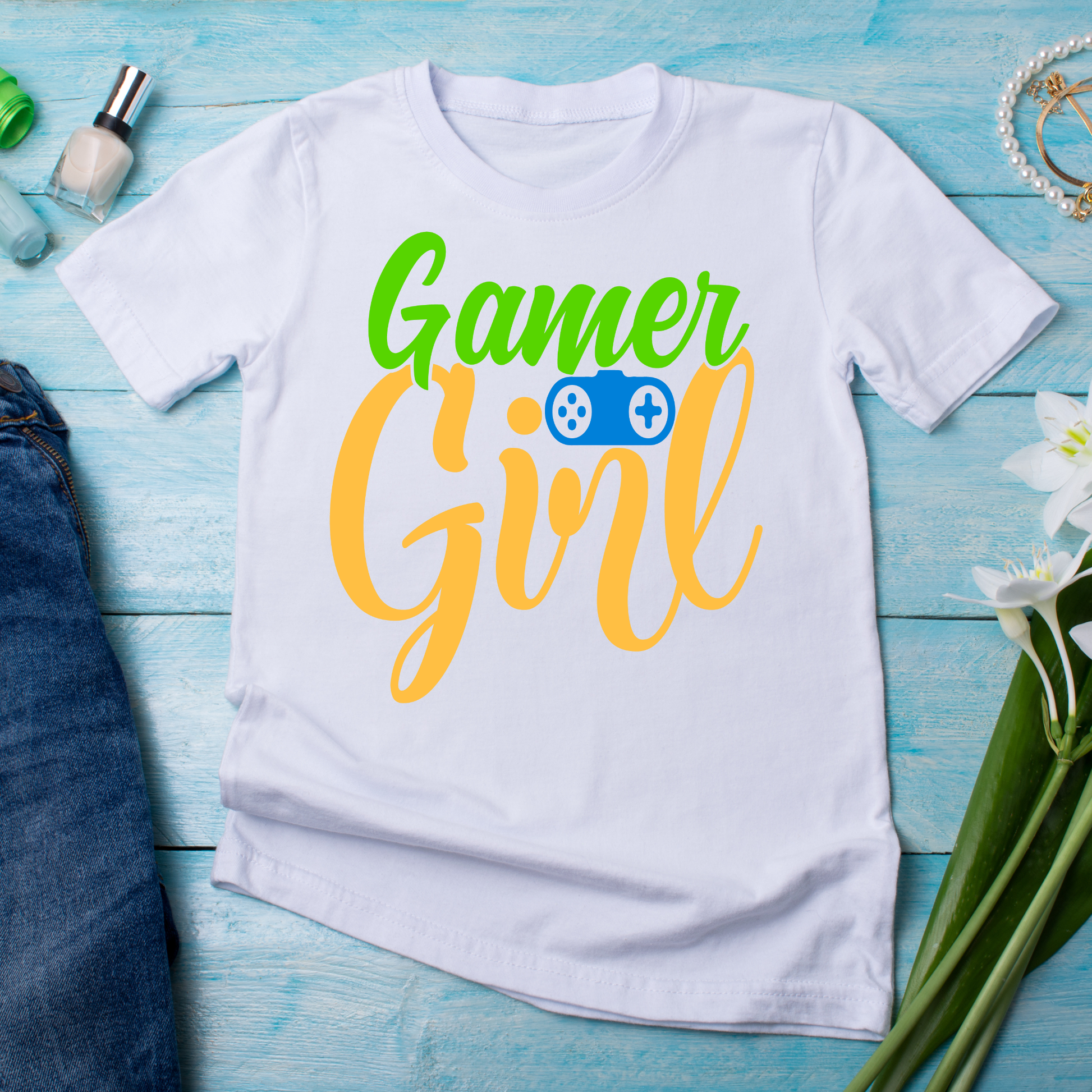 Gamer girl video gamer ladies t-shirt - Womens awesome t-shirt - Premium t-shirt from Lees Krazy Teez - Just $19.95! Shop now at Lees Krazy Teez