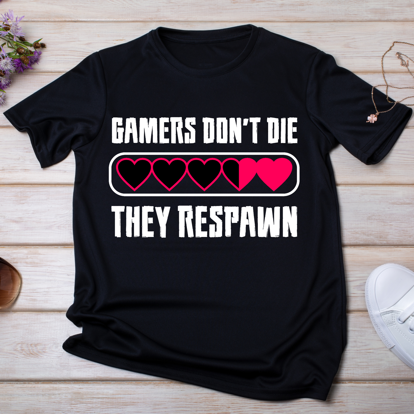 Gamers don't die they respawn funny Women's t-shirt - Premium t-shirt from Lees Krazy Teez - Just $19.95! Shop now at Lees Krazy Teez