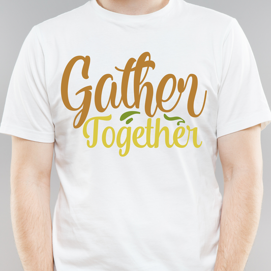Gather together thanksgiving sayings and typography - awesome mens shirt - Premium t-shirt from Lees Krazy Teez - Just $19.95! Shop now at Lees Krazy Teez