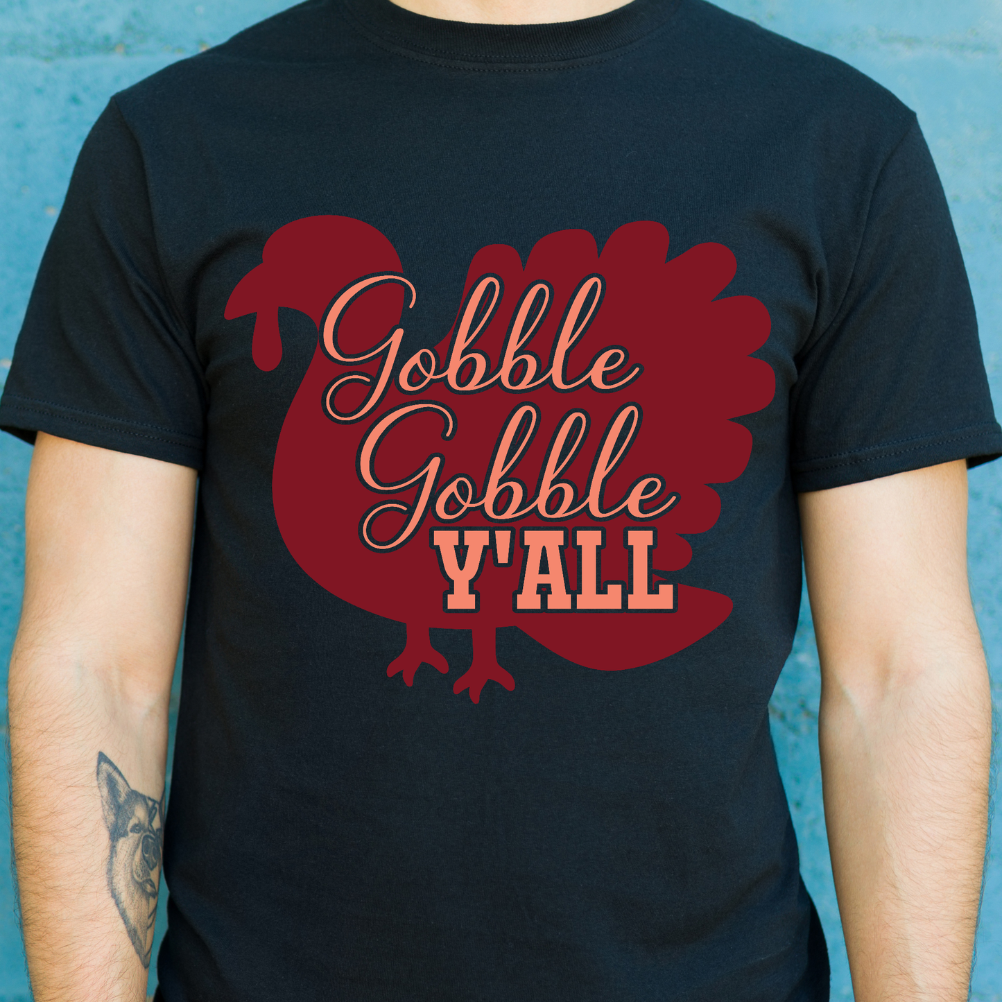 Gobble gobble y'all thanksgiving t-shirt - Premium t-shirt from Lees Krazy Teez - Just $19.95! Shop now at Lees Krazy Teez