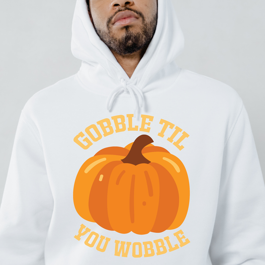 Gobble til you wobble Men Halloween Hoodie - Premium t-shirt from Lees Krazy Teez - Just $39.95! Shop now at Lees Krazy Teez