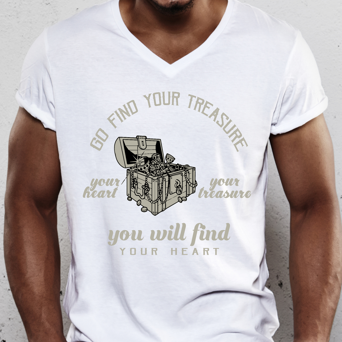 Go find your treasure workout Men's t-shirt - Premium t-shirt from Lees Krazy Teez - Just $19.95! Shop now at Lees Krazy Teez