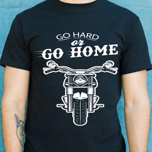 Go hard or go home motorcycle riding t-shirt - Premium t-shirt from Lees Krazy Teez - Just $19.95! Shop now at Lees Krazy Teez