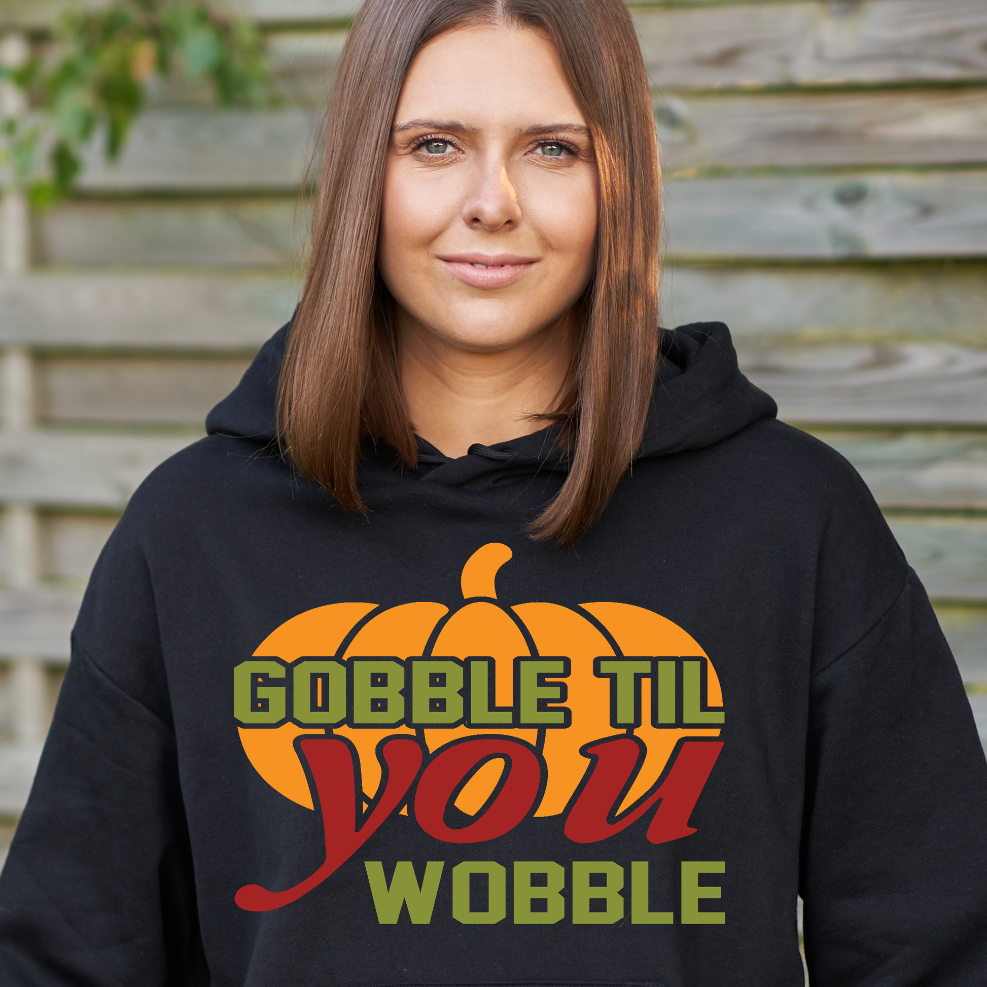 Gobble til you wobble Women's Halloween hoodie - Premium t-shirt from Lees Krazy Teez - Just $39.95! Shop now at Lees Krazy Teez