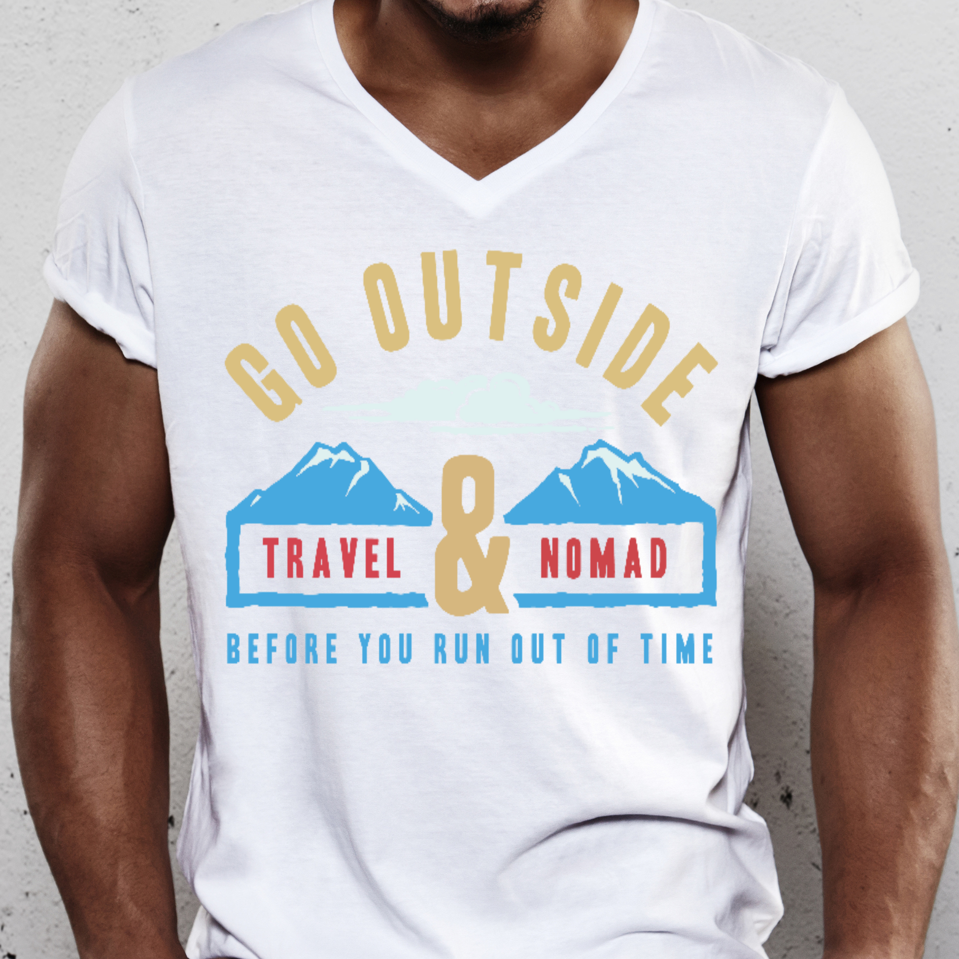 Go outside travel and nomad before you run out of time Men's t-shirt - Premium t-shirt from Lees Krazy Teez - Just $19.95! Shop now at Lees Krazy Teez