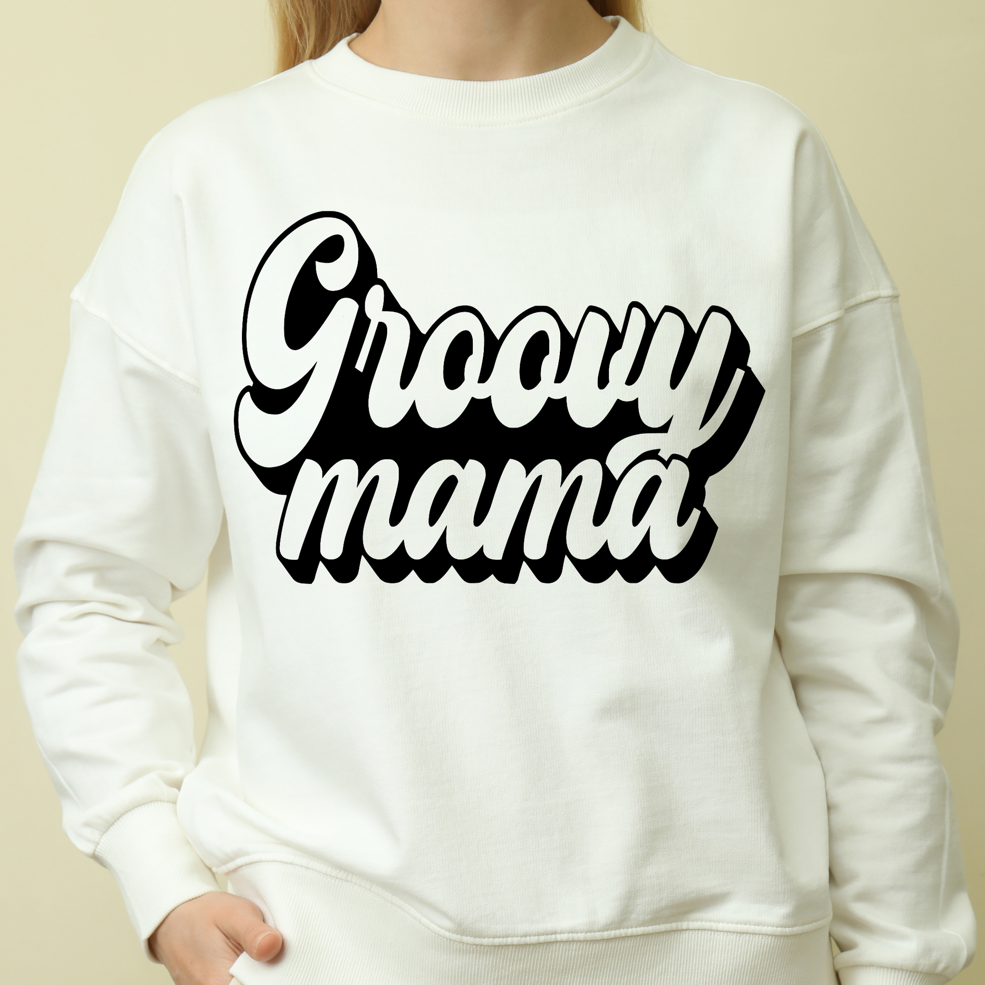 Groovy mama Women's funny hoodie - Premium t-shirt from Lees Krazy Teez - Just $39.95! Shop now at Lees Krazy Teez