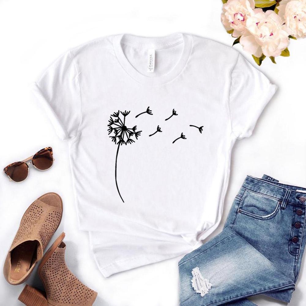 Wildflower Dandelion vector art style women's t-shirt - Premium  from eprolo - Just $19.95! Shop now at Lees Krazy Teez