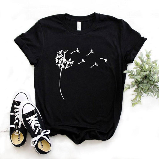 Wildflower Dandelion vector art style women's t-shirt - Premium  from eprolo - Just $19.95! Shop now at Lees Krazy Teez